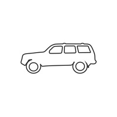 SUV car icon vector