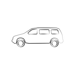 wagon car icon vector