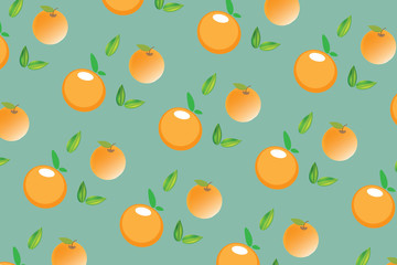 Oranges on seamless white background