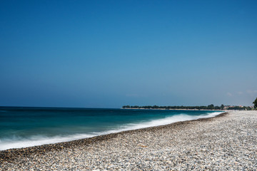 Ocean beach on the Crete long explosure