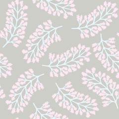Fototapeta na wymiar Floral seamless pattern design. Abstract background pastel color wallpaper vector.