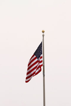 American Flag United States Of America USA White Sky