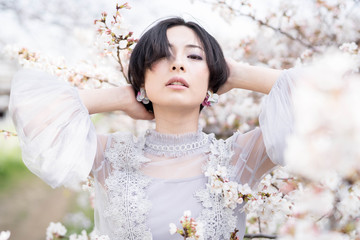 花と女性