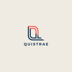 letter Q logo monogram, concept initial Q + line design modern icon.