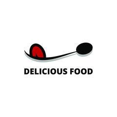 delicious food logo like icon design template. very simple, unique and modern design. suitable for cafe, restaurant and culinary business - vector illustration