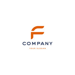 Vector logo design icon. F letter initial. Modern simple style