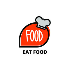 food logo like icon design template. very simple, unique and modern design. suitable for cafe, restaurant and culinary business - vector illustration - obrazy, fototapety, plakaty