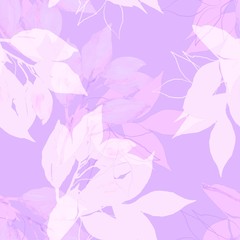 Decorative seamless pattern of tree branches.Seamless pattern branch in watercolor and count on a colored background.