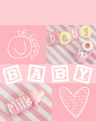 Pink Baby Girl Design Collage