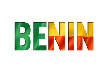 benin flag text font