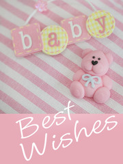 Pink Baby Girl Best Wishes Design