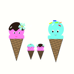 set of ice cream
