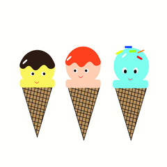 set of ice cream