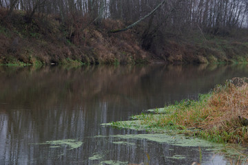 the autumn landscape - the fish place, will hold down ice soon