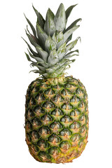 Fototapeta premium Pineapple isolated on a white background. Top view. Close-up.