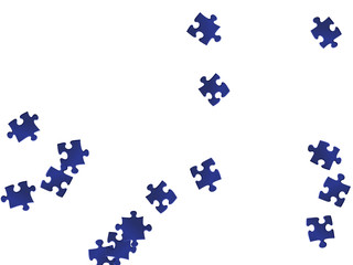 Abstract brainteaser jigsaw puzzle dark blue 