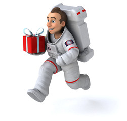 Fun astronaut - 3D Illustration