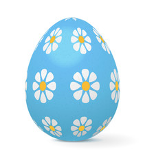 Easter egg decorated with flowers