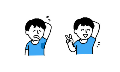 脇の匂いと私服男性セット（シンプル）