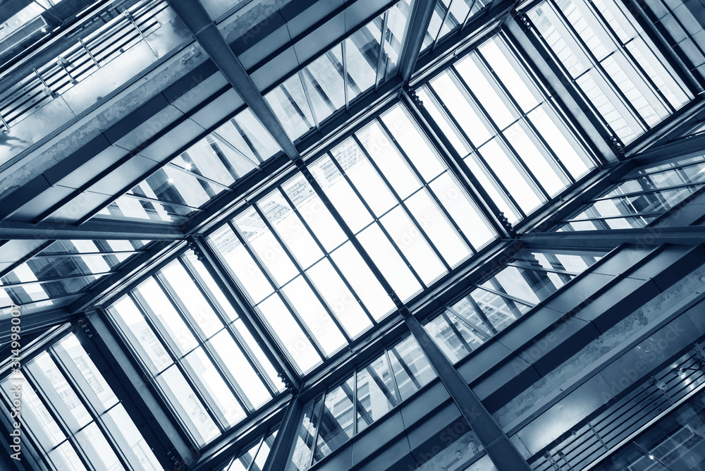 Aufkleber interior view of modern architecture. building abstract background