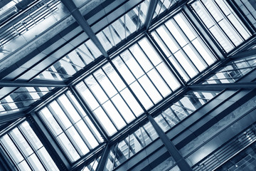 Interior view of modern architecture. Building abstract background