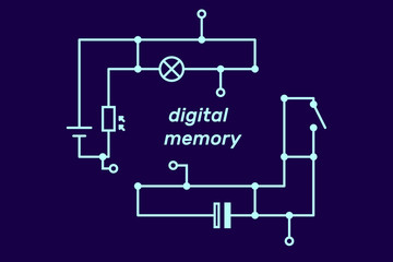 Electronic circuit scheme. Technology concept. Vector.