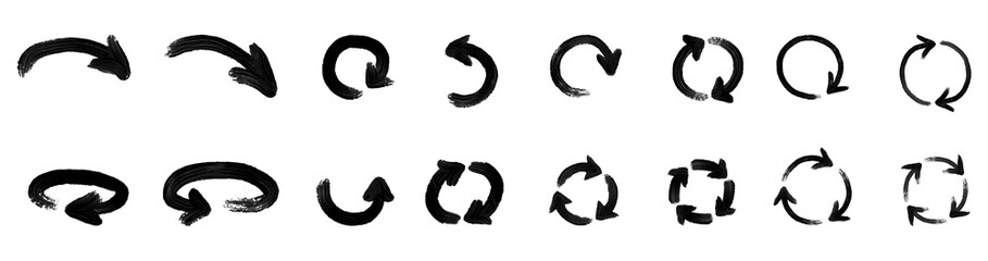 Arrow refresh vector.Arrow refresh brush vector.Arrow refresh paint