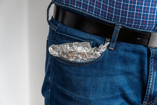 Pocket protected with aluminum foil