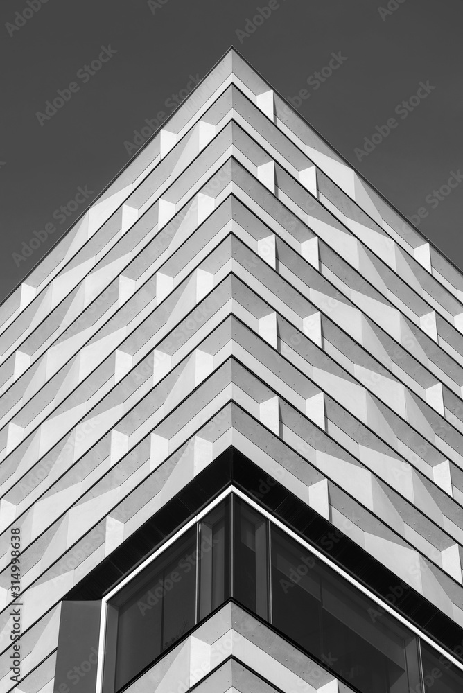 Aufkleber exterior of modern architecture. building abstract background
