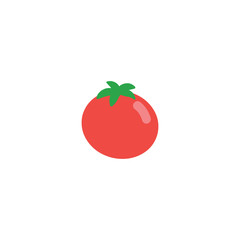 Tomato Organic Vegetable Flat Vector Icon. Isolated Tomato Illustration Symbol - Vector