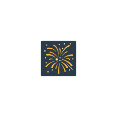 Fireworks Flat Vector Icon. Isolated Fireworks Emoji, Emoticon, Illustration - Vector