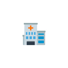 Hospital Building vector flat icon. Isolated Medical Building emoji illustration 