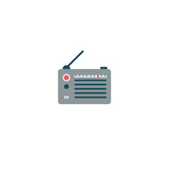 Radio Flat Vector Icon. Isolated Radio FM, AM Emoji, Emoticon, Illustration - Vector