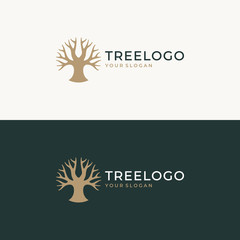 Tree logo and icon design concept.