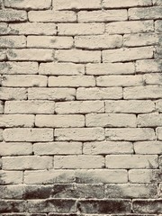 white painted brick wall, background texture
