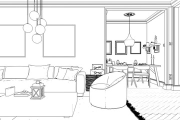 Ramgestaltung: Apartment (Zeichnung)