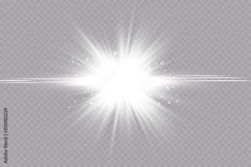 Canvas Prints glow light effect. star burst with sparkles.sun.