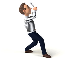 Fun 3D cartoon casual character