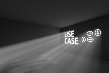 USE CASE rays volume light concept 3d illustration
