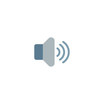 High volume flat vector Icon. Isolated speaker sound volume emoji illustration