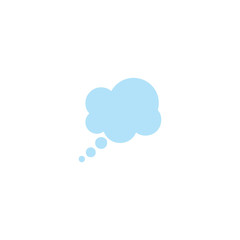 Fototapeta na wymiar Speech bubble flat vector Icon. Isolated label, sale sticker emoji illustration