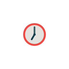 Clock flat vector Icon. Isolated Wall Clock Alarm emoji illustration