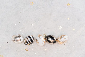 single golden egg in the focus