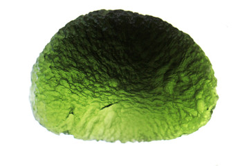 czech moldavite isolated