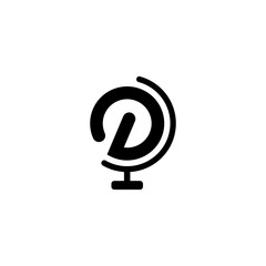Letter D globe logo design