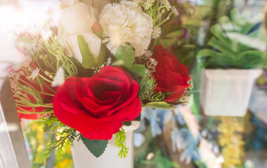 Plastic Floral Bouquet with flare