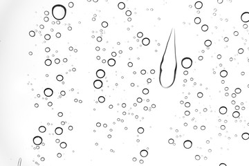 Rain drops on window glasses surface Natural Pattern of raindrops. Natural pattern of raindrops on white background for your design.