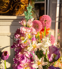 Plastic Floral Bouquet With Different Floral