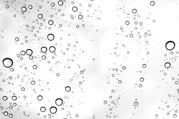 Rain drops on window glasses surface Natural Pattern of raindrops. Natural pattern of raindrops on white background for your design.