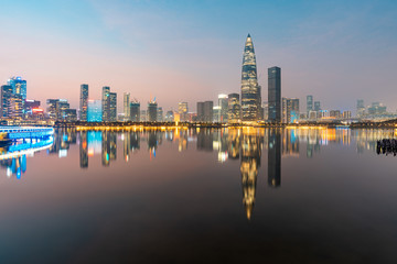 Fototapeta na wymiar Shenzhen Houhai financial district urban skyline